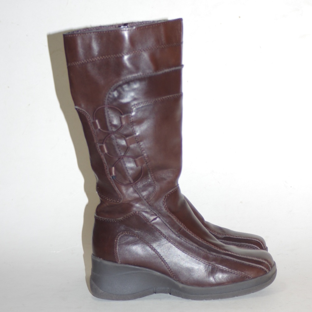 ARTICA Brown Leather Boots Liined Fashion Size 6